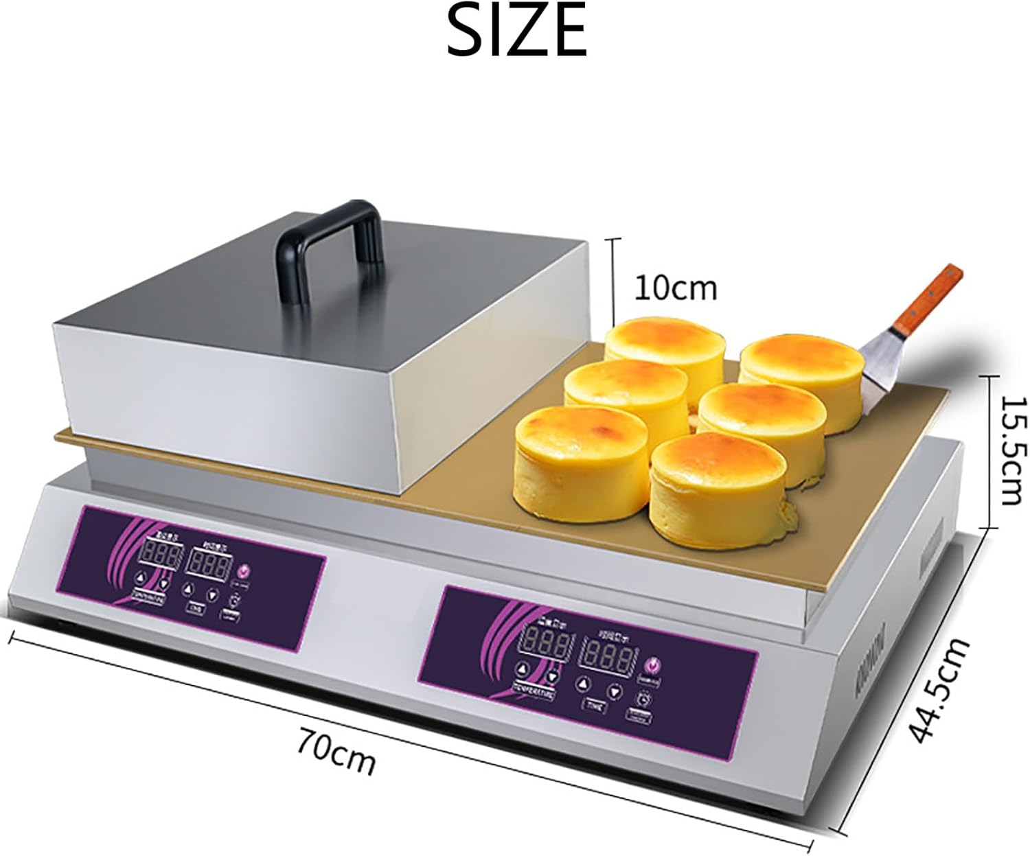 ビンテージ　パンケーキメーカー　Made in Sweden 60-240℃ 電気どら焼きベーカーパンケーキメーカー、ステンレス